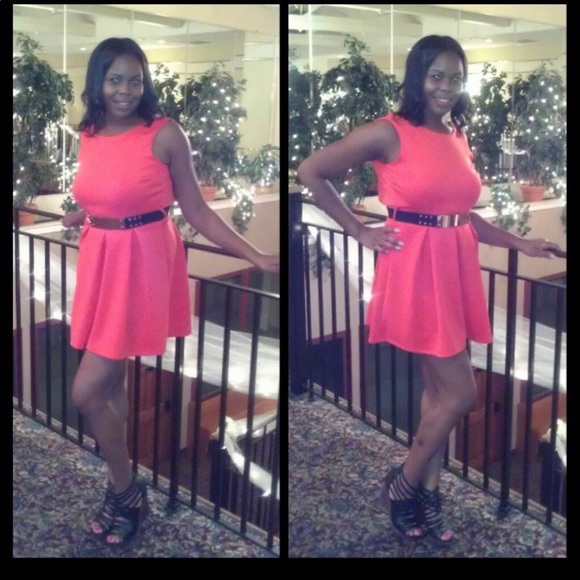 Orange open back dress - Picture 3 of 4